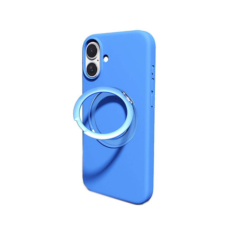 Max & Max iPhone 16 360 Rotating liquid Silicone Case with Magsafe - Blue Max & Max iPhone 16 360 Rotating liquid Silicone Case with Magsafe - Blue